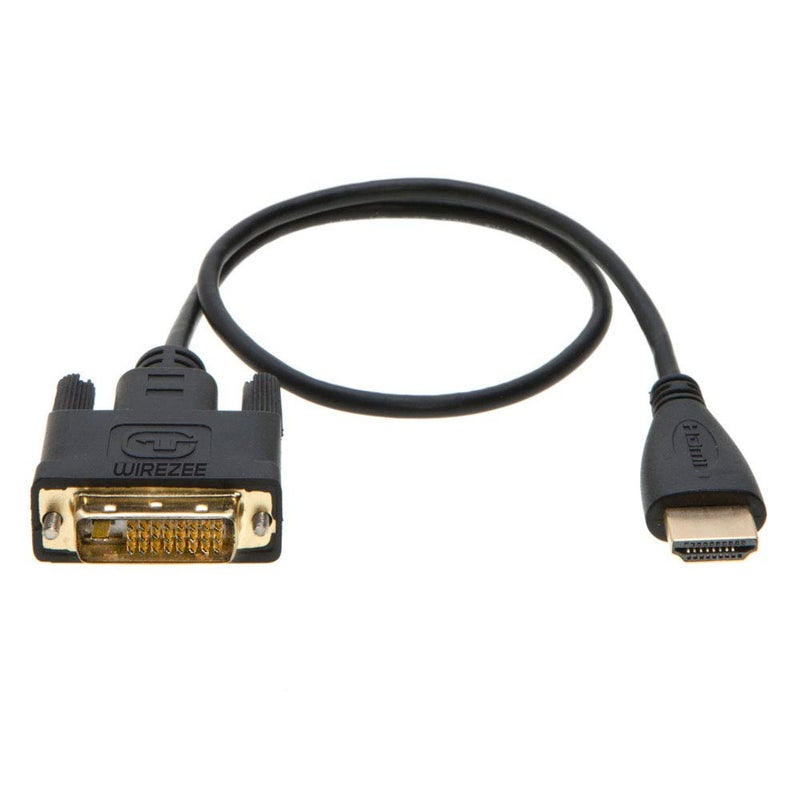 WireZee DVI-D to HDMI Video Cable 24+1 Pin Dual Link M/M 1.5f 3ft 6ft 10ft 15ft 25ft (3FT) - Image 1
